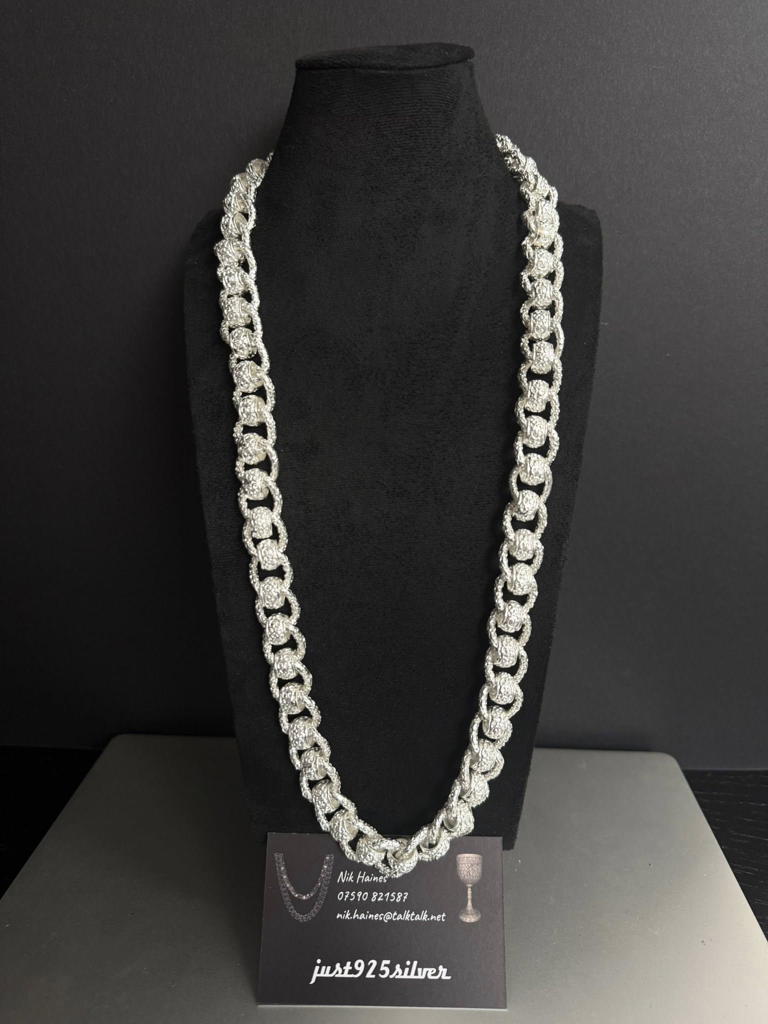 Heavyweight Sterling Silver Rollaball Chain