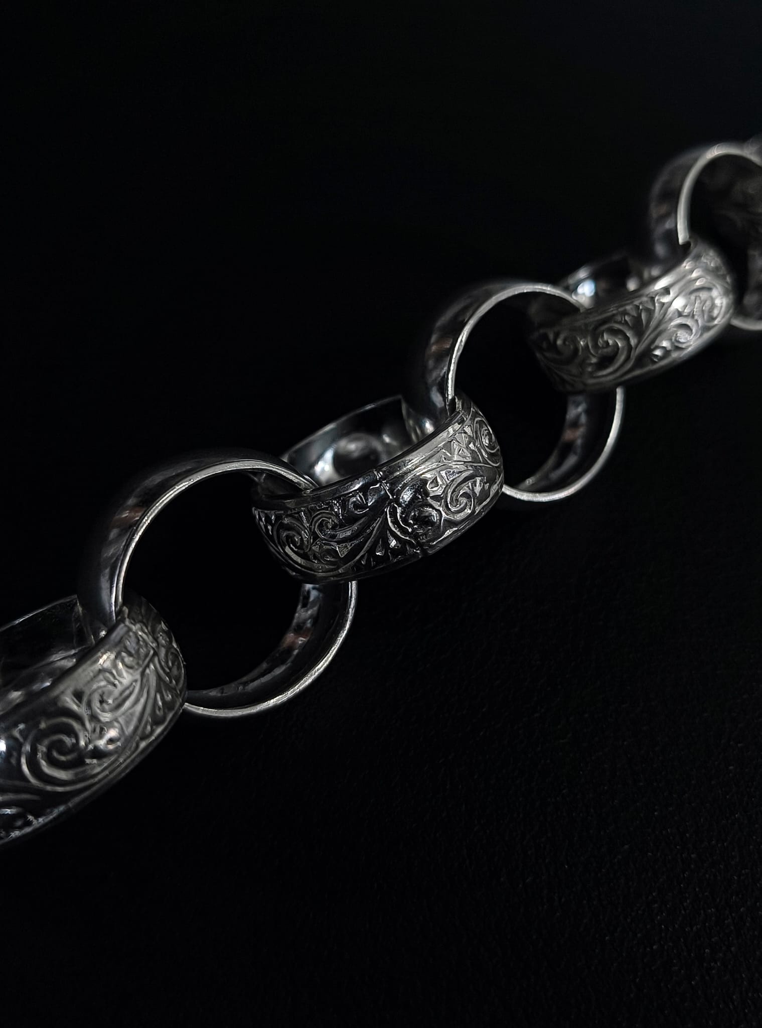 Sterling Silver Half Pattern Belcher Bracelet