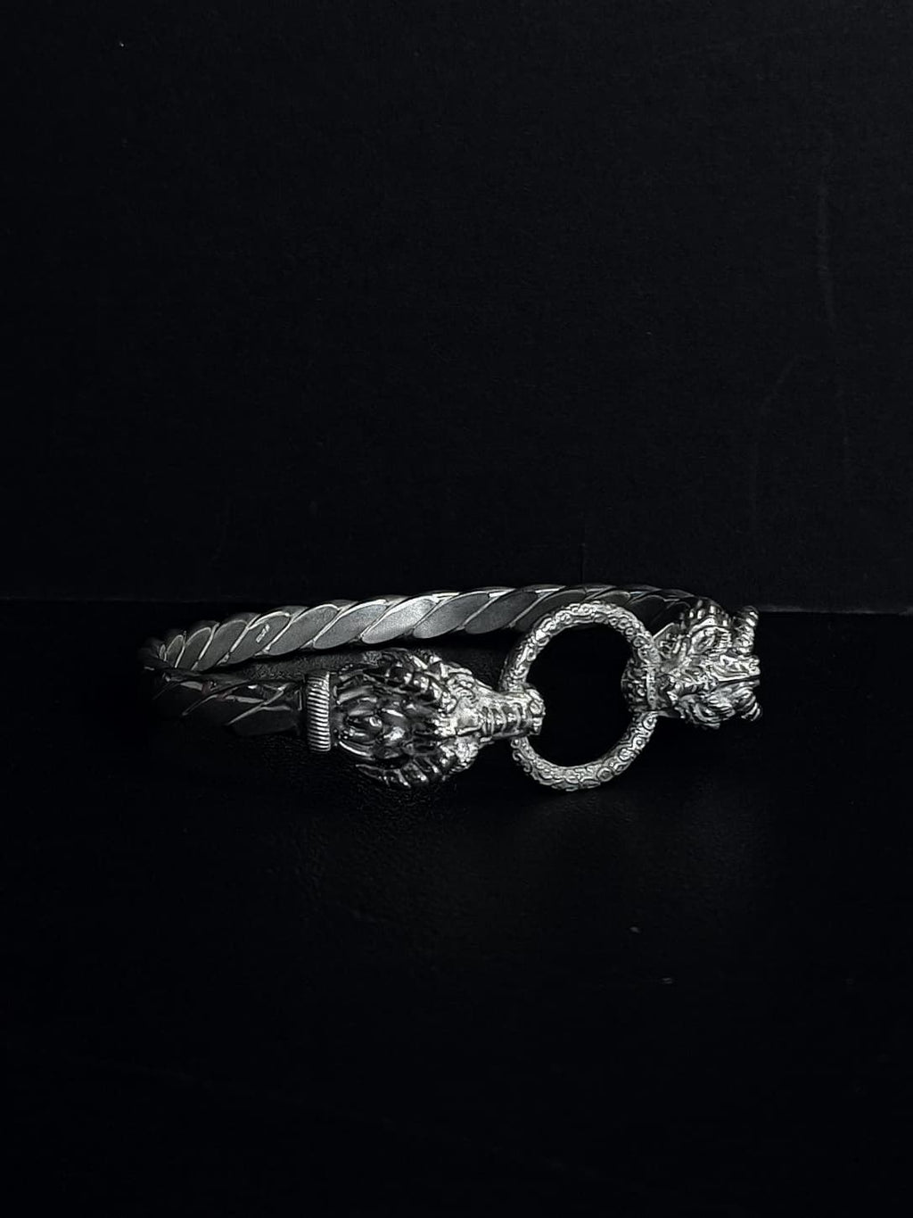 Sterling Silver Easten Dragon Bangle