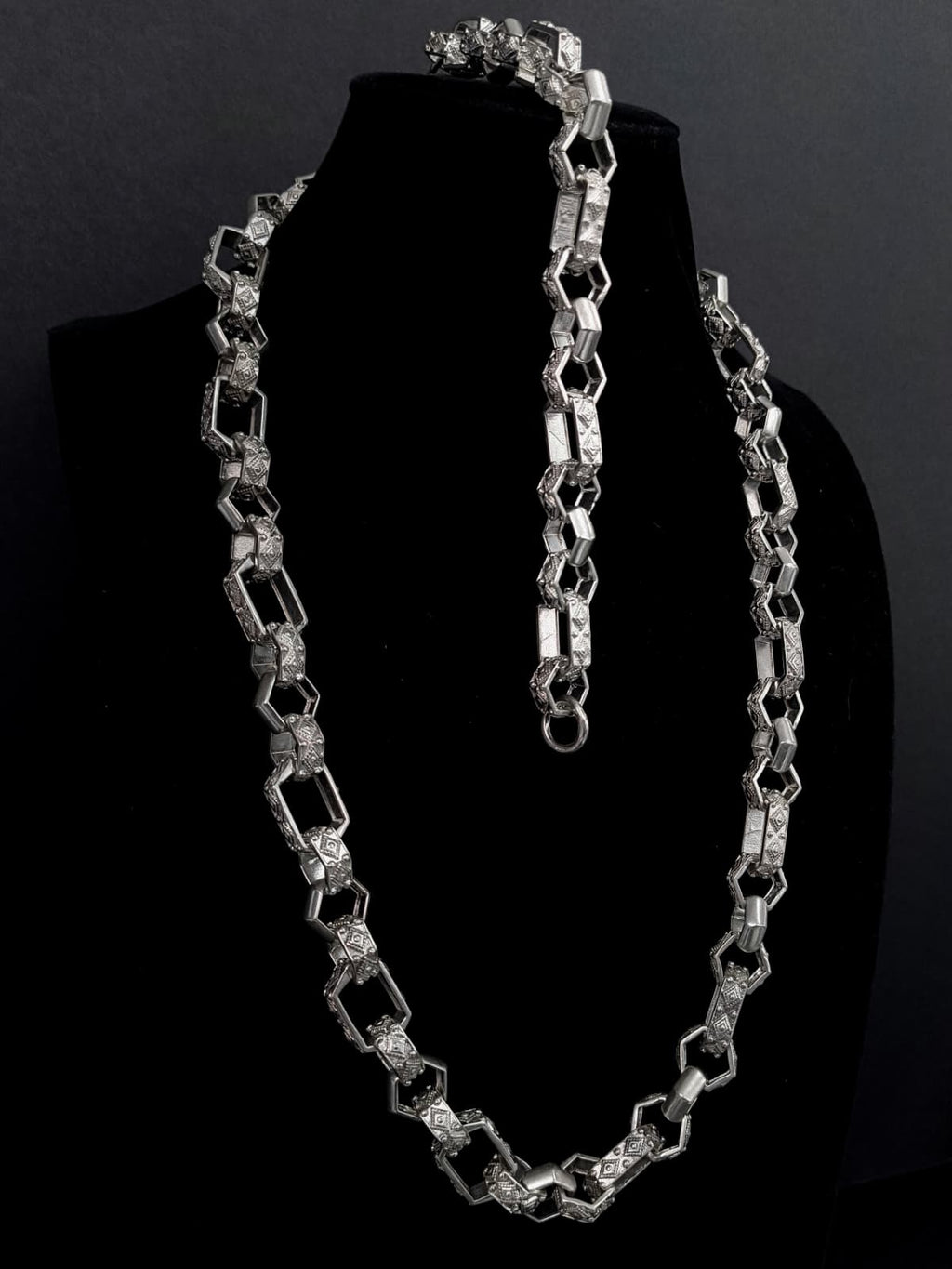 Heavyweight Sterling Silver Hexagonal Link Chain