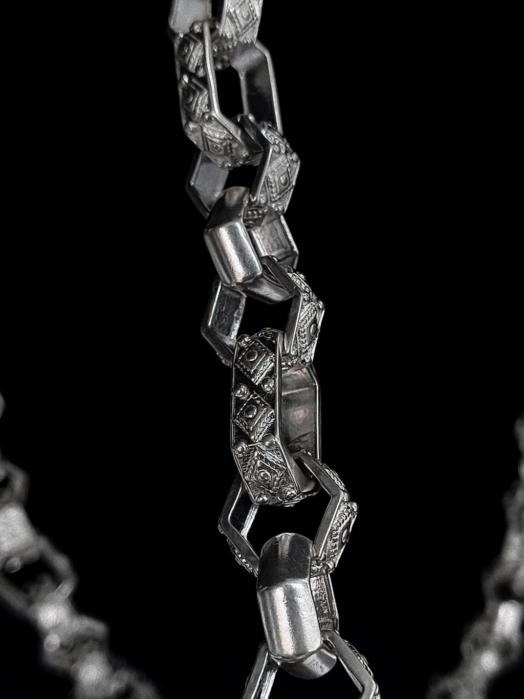 Heavyweight Sterling Silver Hexagonal Link Chain
