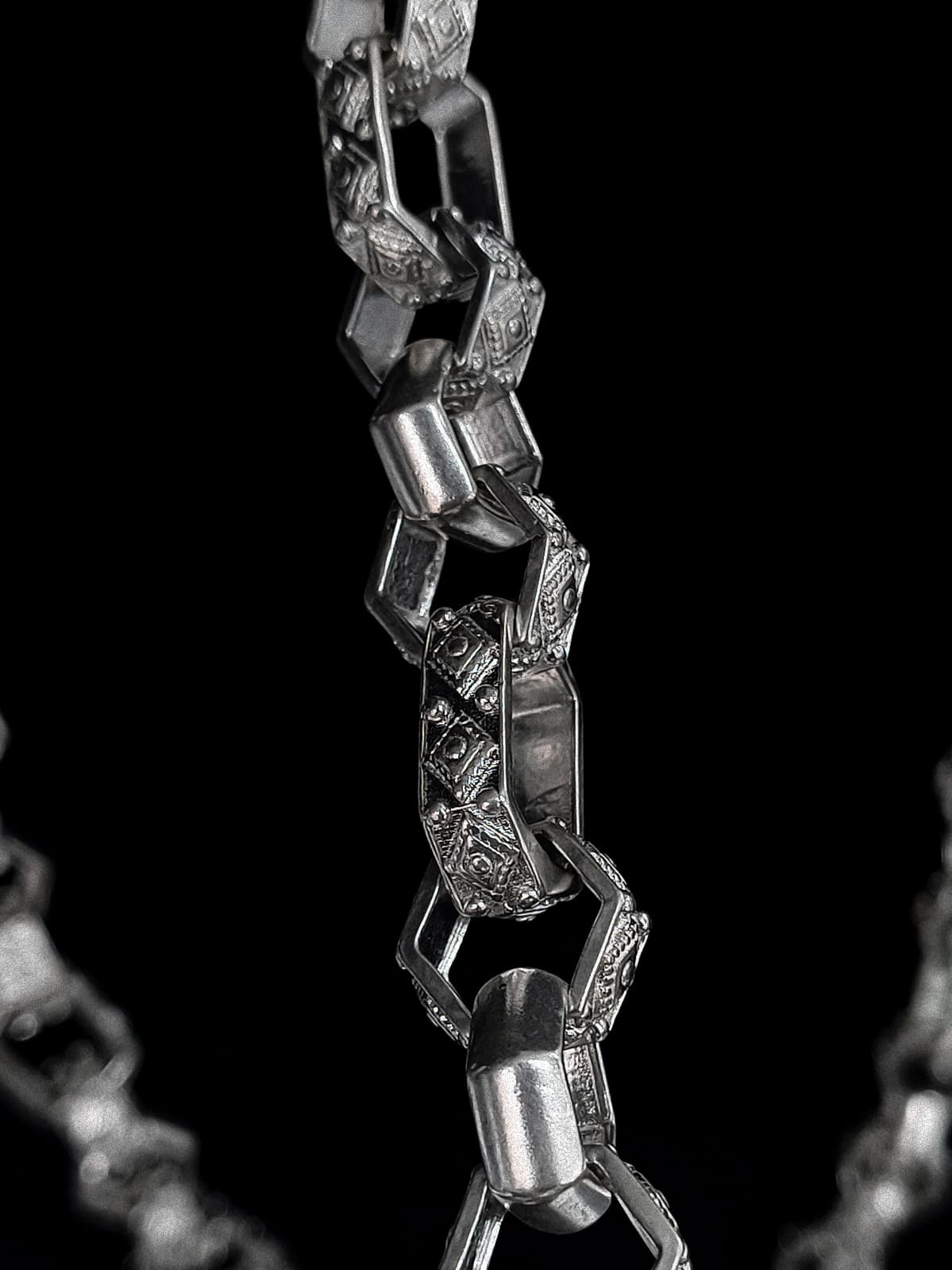 Heavyweight Sterling Silver Hexagonal Link Chain