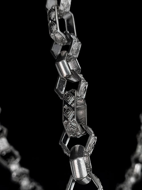 Heavyweight Sterling Silver Hexagonal Link Chain