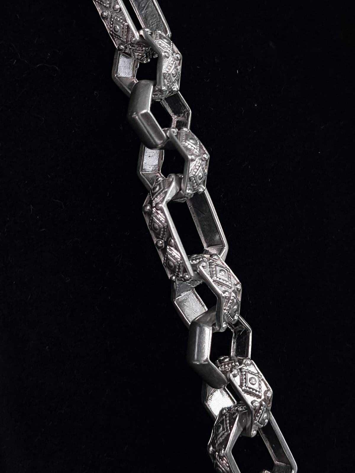 Heavyweight Sterling Silver Hexagonal Link Chain