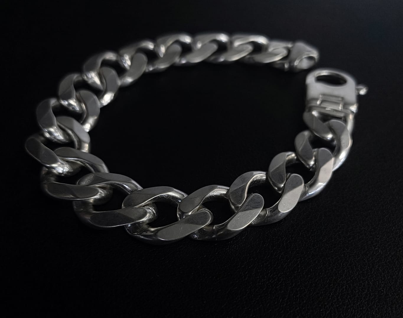 Sterling Silver Flat Link Bracelet