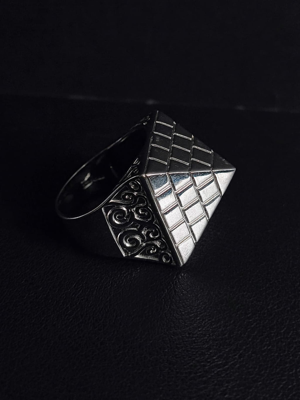 Sterling Silver Pyramid Ring
