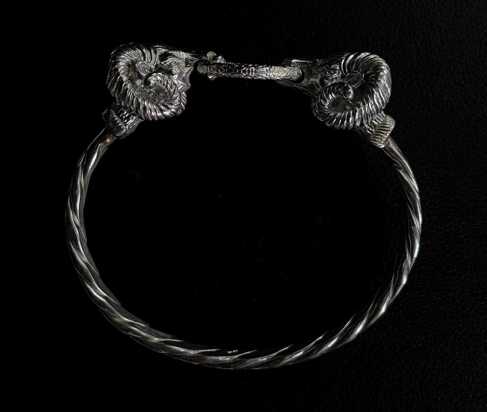 Sterling Silver Ram Head Bracelet
